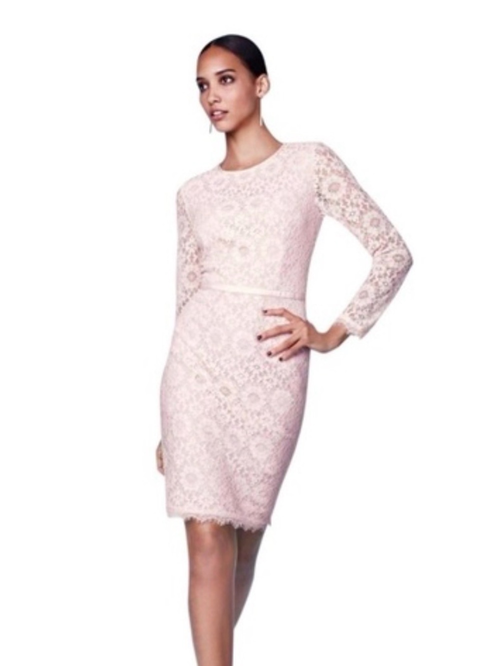 Maggy London Blush Sheath Cocktail Dress size 2
